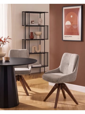Beliani 2er-Set Esszimmerstuhl DORRIS in Beige/Braun
