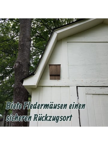 relaxdays 4 x Fledermauskasten in Braun - (B)22,5 x (H)34 x (T)12,5 cm