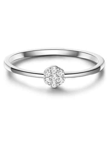 Lulu & Jane Ring aus Messing Zirkonia in silber