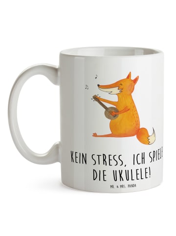 Mr. & Mrs. Panda Tasse Ukulele Entspannung mit Spruch in Weiß