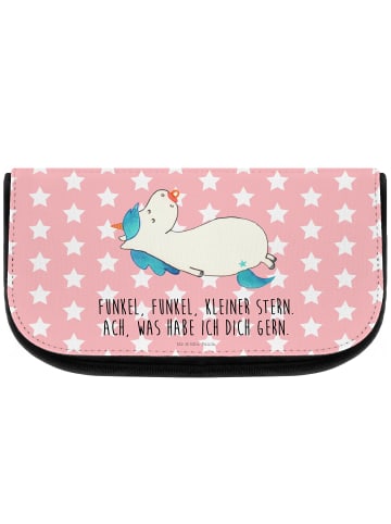 Mr. & Mrs. Panda Kosmetiktasche Einhorn Schnuller mit Spruch in Rot Pastell