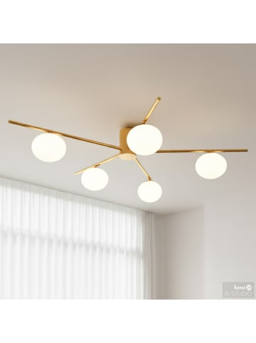home24 Deckenleuchte REI in Gold