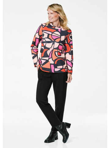 GOLDNER Kurzgröße:  Sweatshirt in schwarz / gemustert