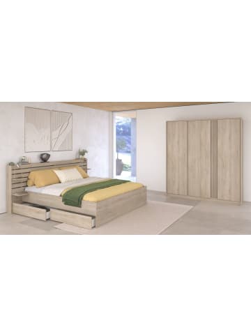 58 aufm Kessel SCHLAFZIMMER-SET 3-tlg. Parisot Escale 28 Holzdekor Japanische Eiche