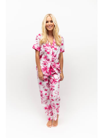 Cyberjammies HY Palm Leaf Pyjama Bottoms in white