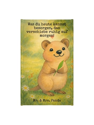 Mr. & Mrs. Panda Handtuch Quokka Happy Design mit Spruch in Weiß