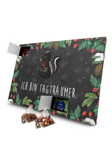 Mr. & Mrs. Panda Tee Adventskalender Stinktier Blume mit Spruch in Kreidetafel
