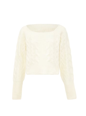 Swirly Damen Sweater in WOLLWEISS