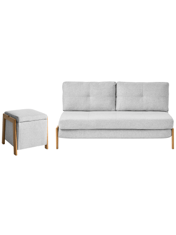 Beliani 2-tlg Sitzgruppe EDLAND in Grau/Braun