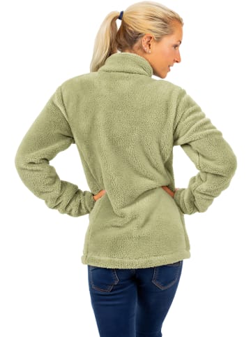 Reichstadt Damen Regular Fit Fleecejacke Kuschelig in Sage Green
