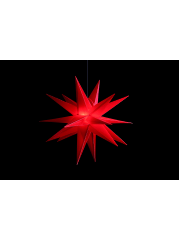 Sterntaler Dekostern | Weihnachtsstern | 18-Zacker | Faltstern | Kunststoff | Rot