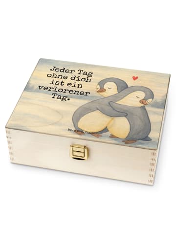 Mr. & Mrs. Panda Teebeutel-Box Pinguine Kuscheln Design mit Spruch in Weiß