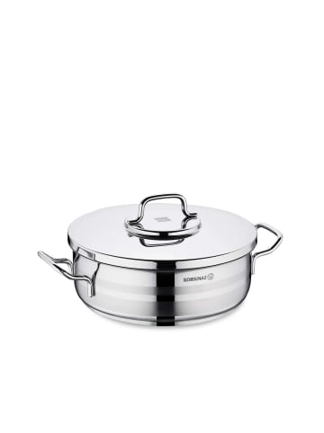 Korkmaz Korkmaz Astra2 Low Casserole 32 x 12 cm - 10,25 L mit Deckel in Silber