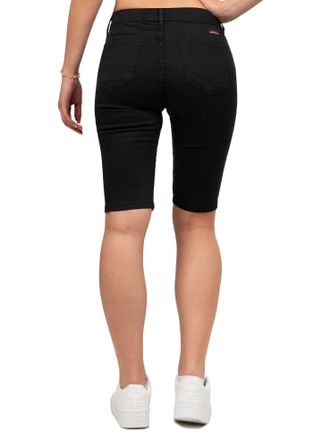 Cipo & Baxx Cipo & Baxx Damen Straight Fit Capri Hose Mid Waist WK186 Black W32/