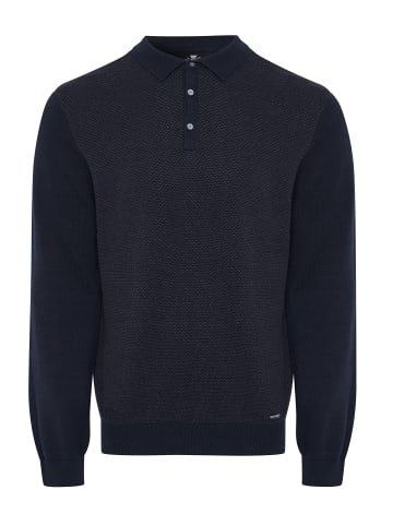 Threadbare Langarm-Polo Luke in Navy