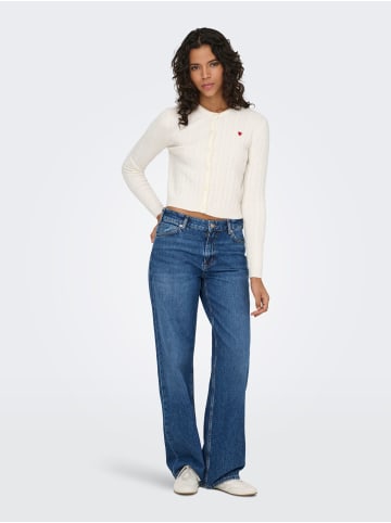 ONLY LS Cable Button Cardigan in Baby'S Breath