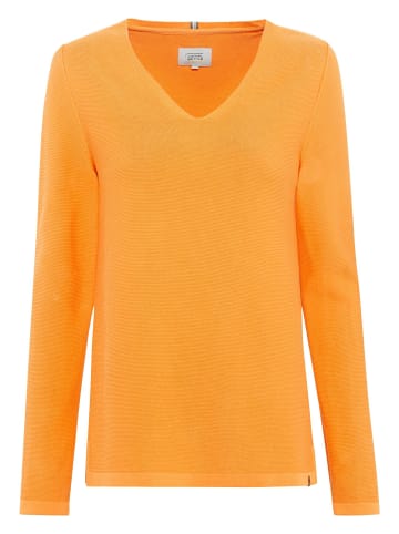 Camel Active Feinstrickpullover mit V-Ausschnitt in Orange