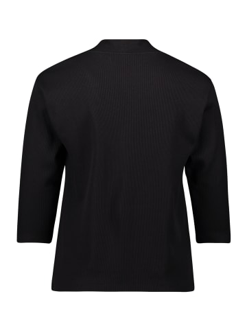BETTY & CO Casual-Shirt mit V-Ausschnitt in Schwarz