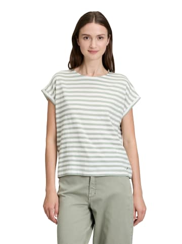 BETTY & CO Ringelshirt mit Rundhalsausschnitt in Cream/Green