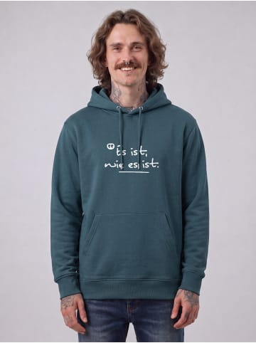 wat? Apparel Sweatshirt Es ist wie es ist in Petrol