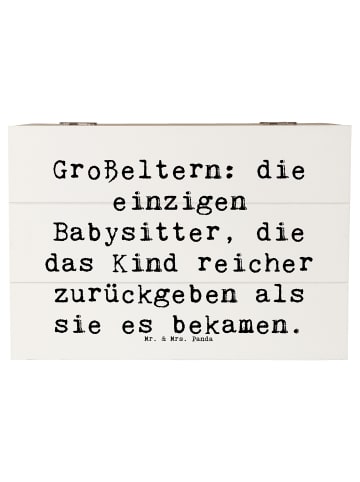 Mr. & Mrs. Panda Erinnerungsbox Spruch Großeltern Babysitter mit... in Weiß