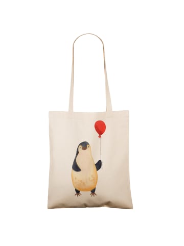Mr. & Mrs. Panda Stoffbeutel Pinguin Luftballon ohne Spruch in Creme