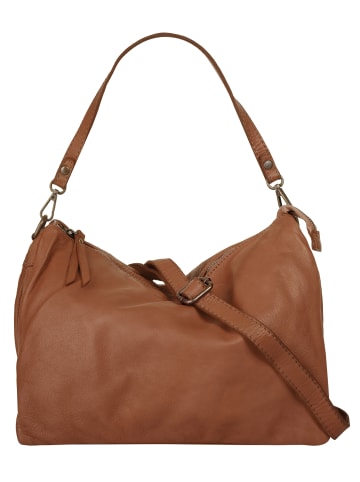 Samantha Look Umhängetasche echt Leder in cognac