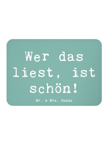 Mr. & Mrs. Panda Fridge Magnet Spruch Freude Schön mit Spruch in Meeresbrise
