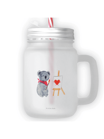 Mr. & Mrs. Panda Trinkglas Mason Jar Koala Künstler ohne Spruch in Transparent