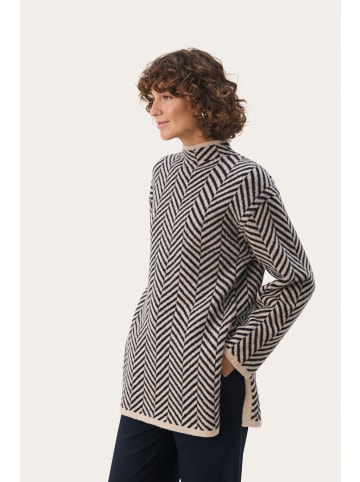 PART TWO Strickpullover LeanaPW Oversize fit in French Oak Jacquard