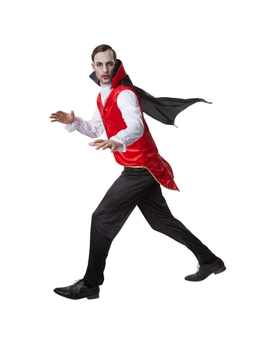 tectake Dracula/Blutsauger, in der Farbe schwarz/rot, Konfektionsgröße M