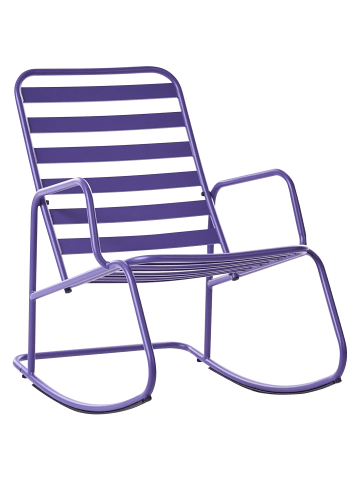 Beliani Schaukelstuhl TURI in Violett - (W) 66 x (H) 92 x (L) 96 cm