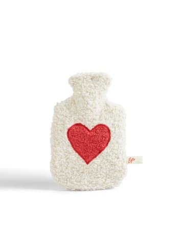 Efie Bio-Wärmflasche, mit rotem Herz, Made in Germany, 1,8 L Größe ca. 37 cm