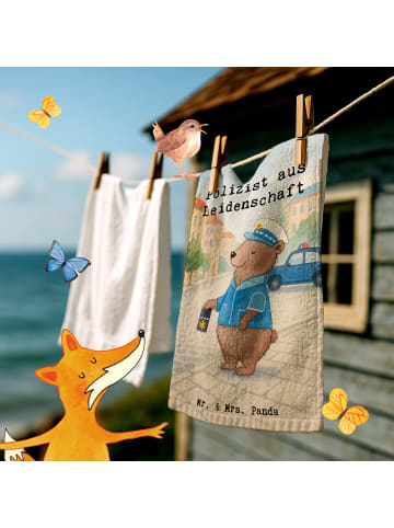 Mr. & Mrs. Panda Handtuch Klein Polizist Leidenschaft Design mit... in Weiß