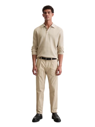 Marc O'Polo Langarm-Poloshirt Piqué regular in Misty Grey