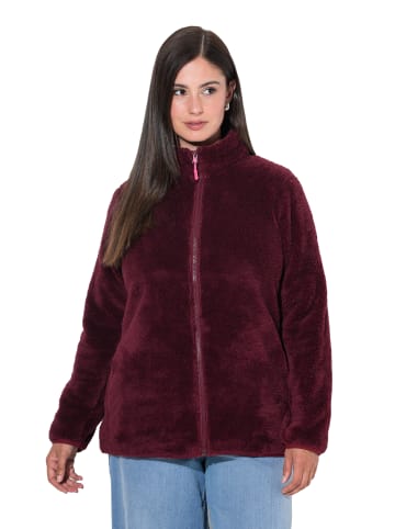 Ulla Popken Sweatjacke in weinrot