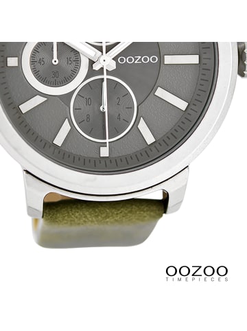 Oozoo Analog-Armbanduhr Oozoo Timepieces grün extra groß (ca. 47mm)
