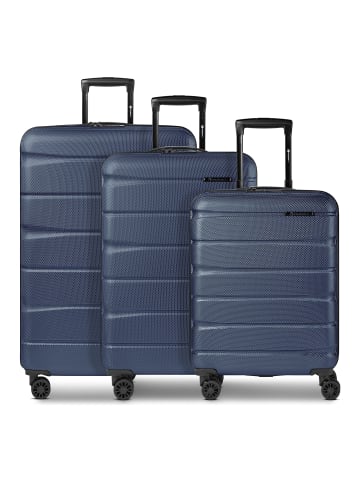 Franky Munich 4.0 4 Rollen Kofferset 3-teilig mit Dehnfalte in dark blue dull