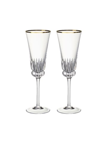 Villeroy & Boch 2er Set Sektgläser Grand Royal Gold 120 ml in transparent-gold