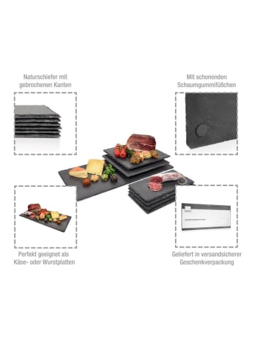 Sänger 7-tlg. Schieferplatten Set in Grau