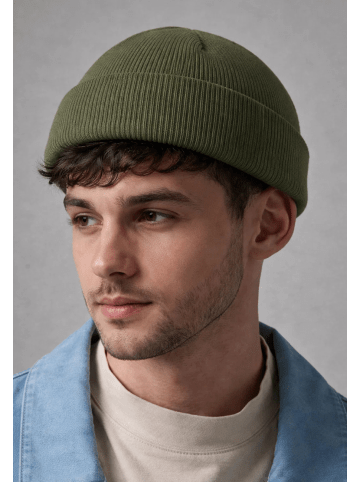 Yuhu Fisherman Beanie aus Polyester Unisex Mütze in Olivgrün