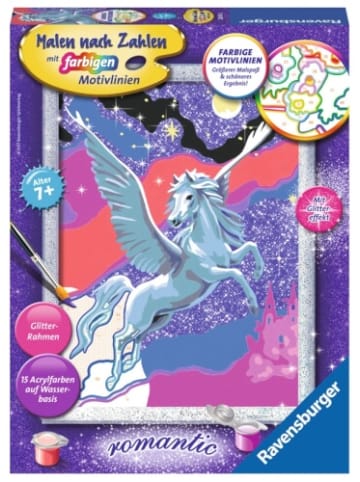 Ravensburger Bastelset Malen nach Zahlen - Stolzer Pegasus, 7-99 Jahre