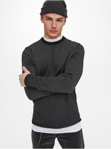 Only&Sons Pullover Rundhals Langarm Sweater in Dunkelblau