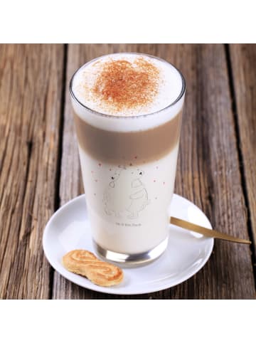 Mr. & Mrs. Panda Blümchentailglas Eisbär Umarmen ohne Spruch in Transparent