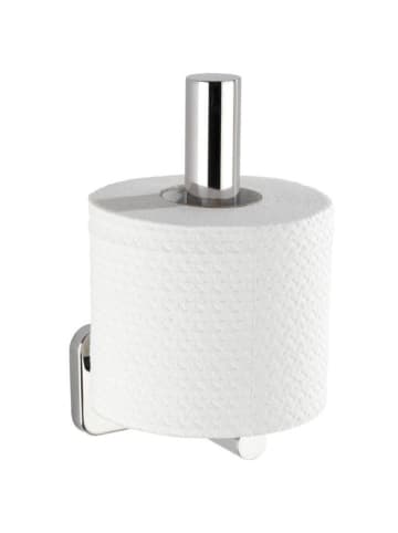 Wenko Toilettenpapierhalter MEZZANO in Silbern, (B) 7,5 x (H) 18,5 x (L) 12,5 cm