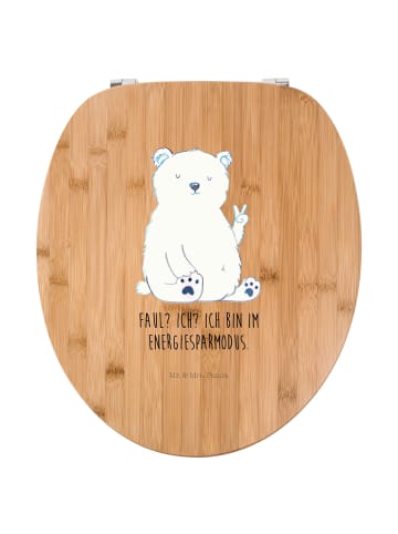 Mr. & Mrs. Panda Toilettendeckel Eisbär Faul mit Spruch in Braun