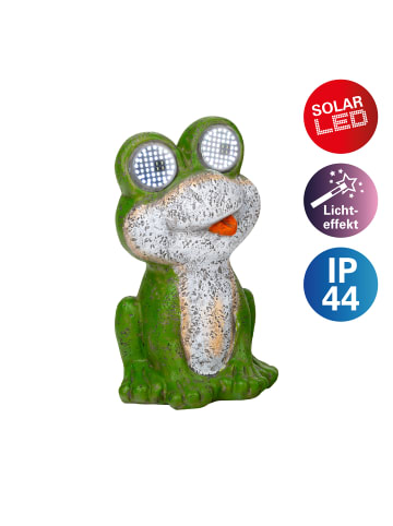 näve LED Solarleuchte "FROGGEL" in grün - (L)10.5 cm x (B)10.5 cm x (H)18 cm