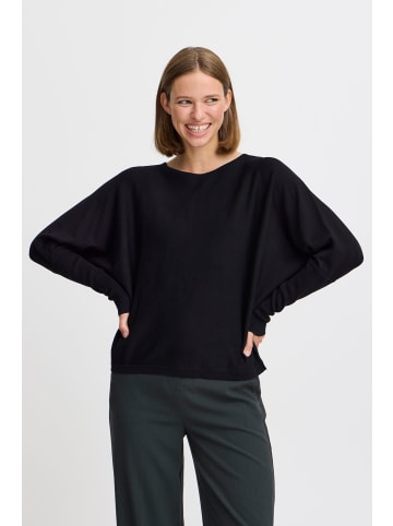 b.young Longpullover BYMMMORLA BAT JUMPER 20814389 leichter Strickpullover in black denim
