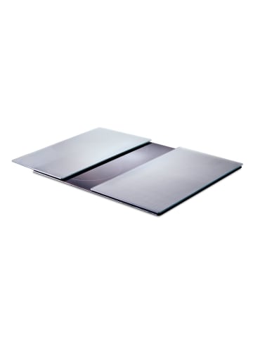 Zeller METALL Glasplatte für Herd - 2 Stück in Transparent, 30 x 0,5 x 52 cm