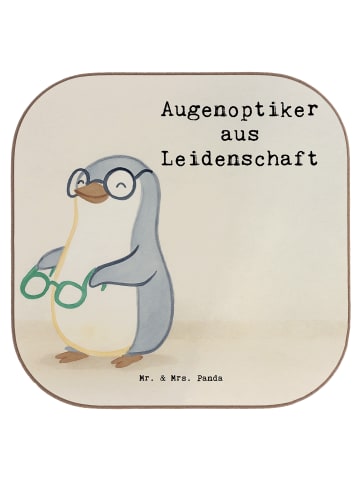 Glas-Untersetzer Augenoptiker Leidenschaft Desi... in Weiß